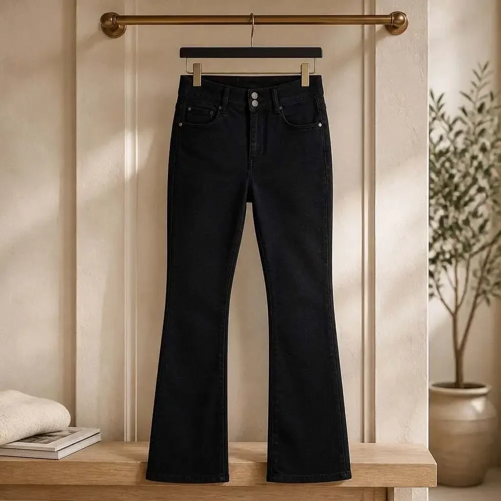 Apt. 9 Women's High-Rise Black Bootcut Jeans #B63